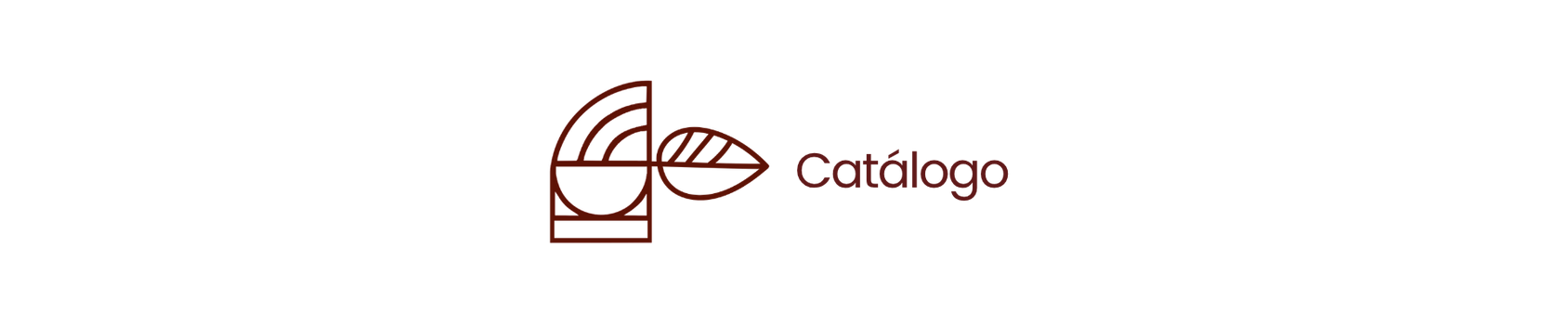 Cabeçalho oficial da OMICHA com o logotipo em linhas marrom e o texto "Catálogo" sobre fundo claro, especializado em chás e chocolates de origem.