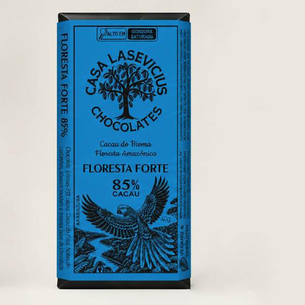 Imagem do chocolate Casa Lasevicius sabor Floresta Forte, disponível no catálogo de chocolates bean to bar da Omicha.