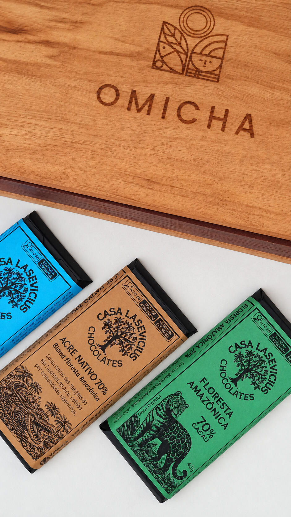 Imagem do chocolate Casa Lasevicius sabor Acre Nativo, disponível no catálogo de chocolates bean to bar da Omicha.