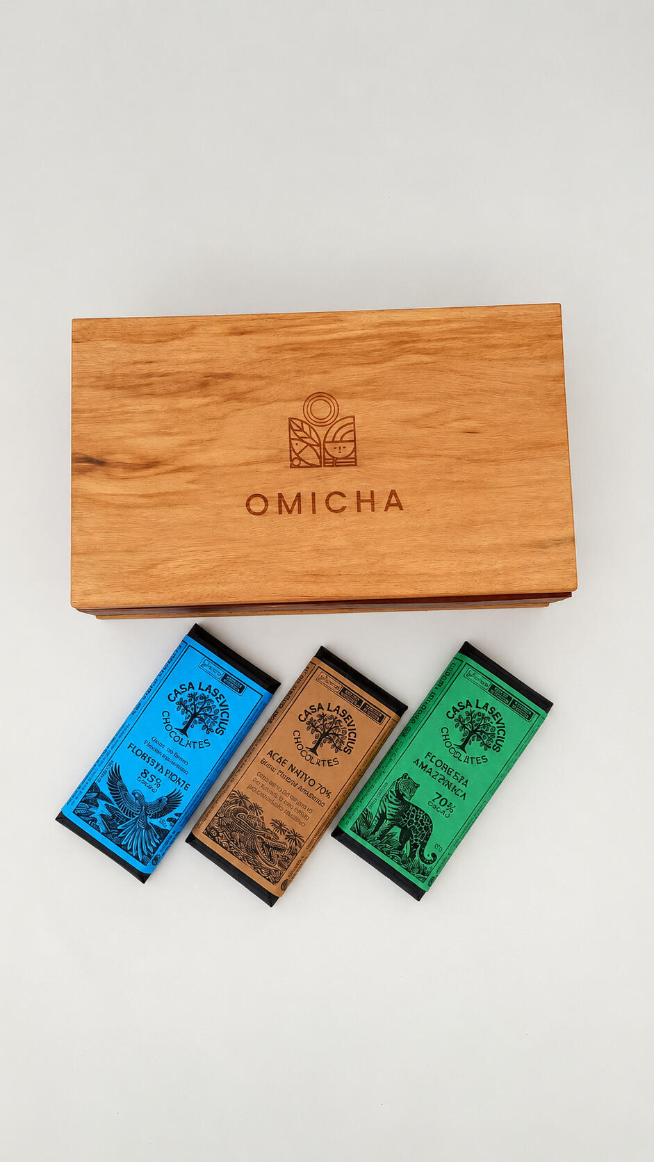 Imagem do chocolate Casa Lasevicius sabor Floresta Forte, disponível no catálogo de chocolates bean to bar da Omicha.
